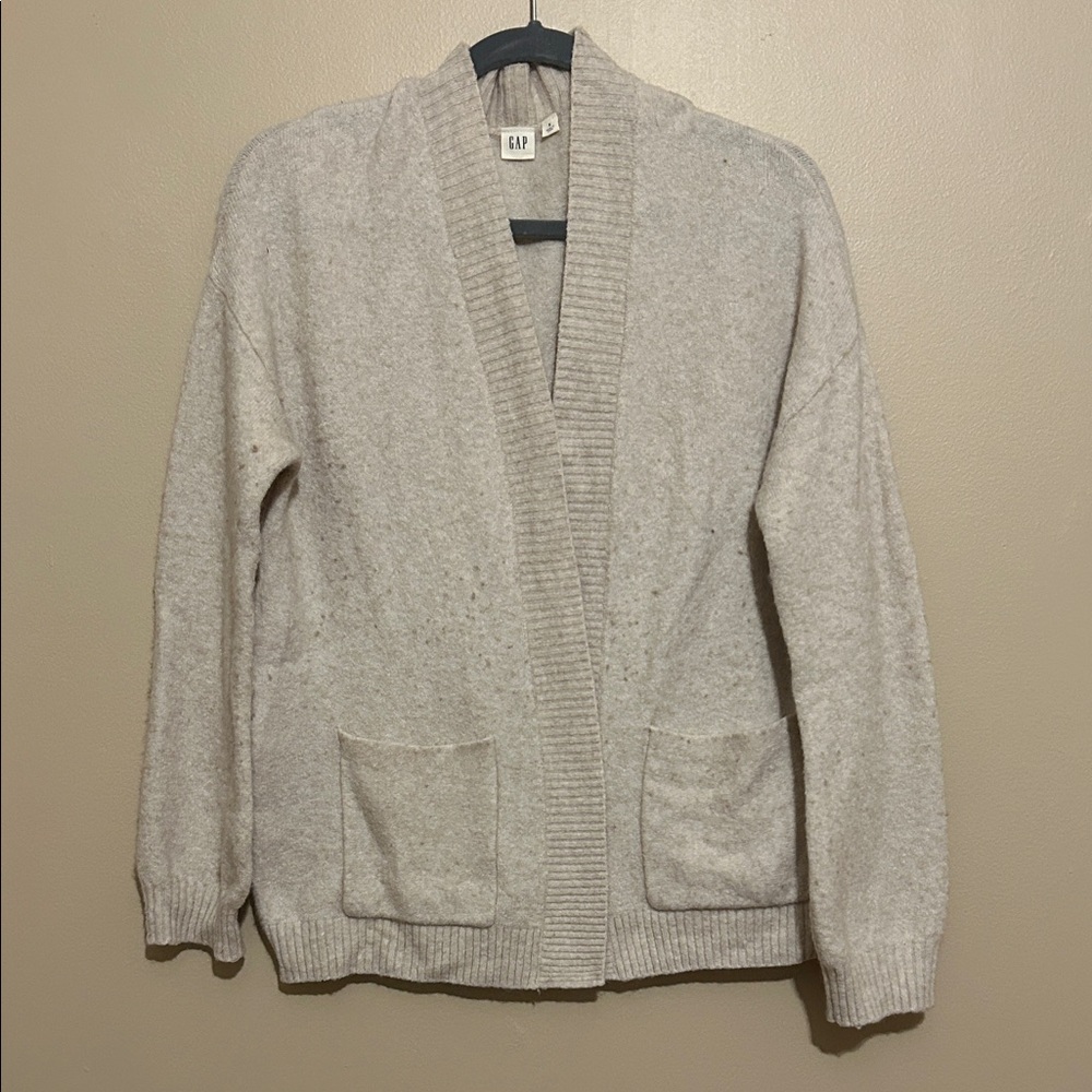 GAP Women's Light Gray Open Cardigan